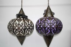 Iron lamps with colorful cotton