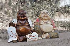 Buda somrient de resina decoració