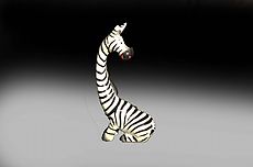 Figura de zebra , artesanal